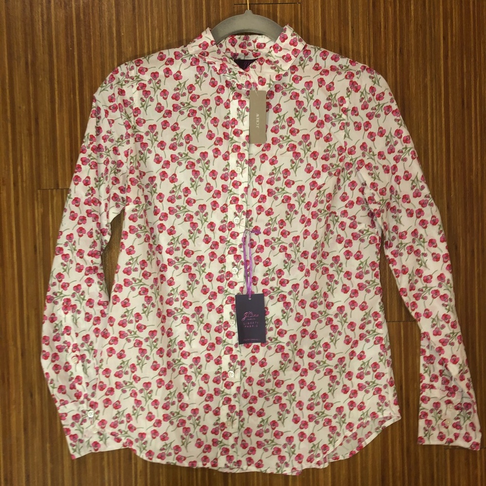 JCrew Flower Blouse